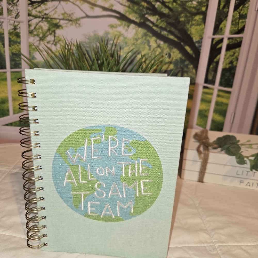 Green Spiral Notebook with Motivational Quote